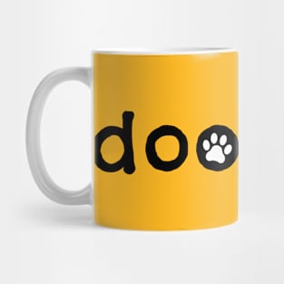 doodled with paw Mug